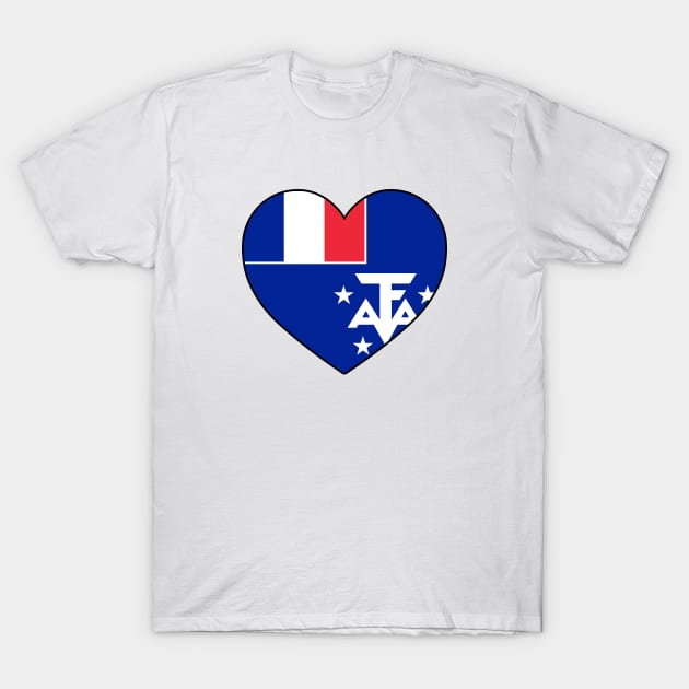 Heart - French Southern Territories _110 T-Shirt by Tridaak